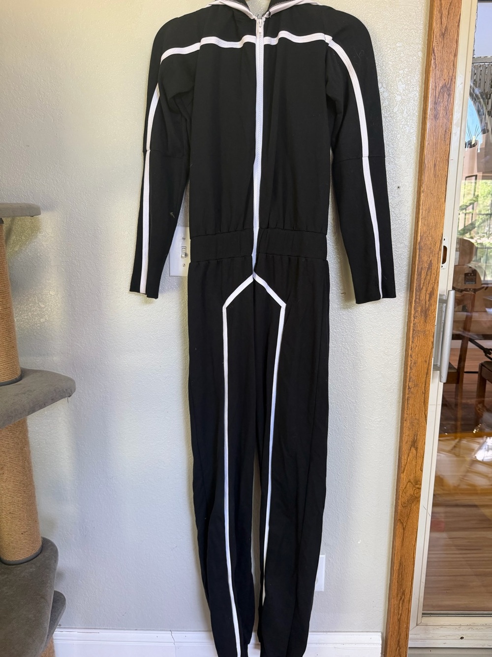 Black Jumpsuit with White Trim - Dance Costume